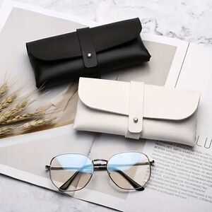 Eyeglass Eyewear Handmade Black Leather Case